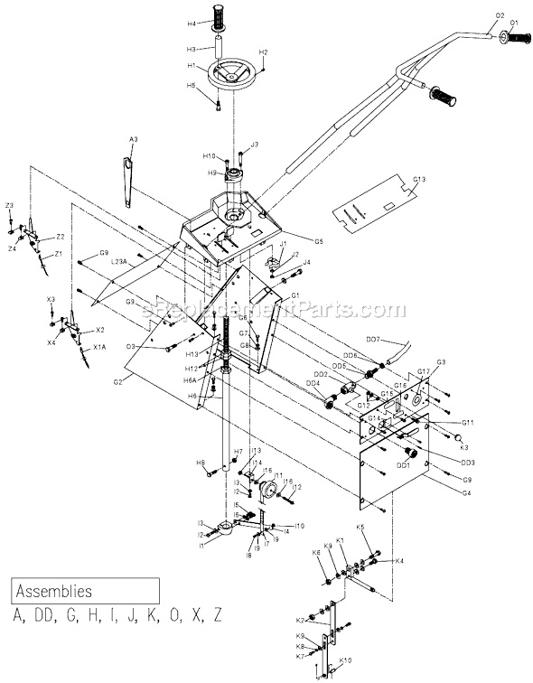 Page A Diagram and Parts List for MK-2020  MK Diamond Concrete Saw